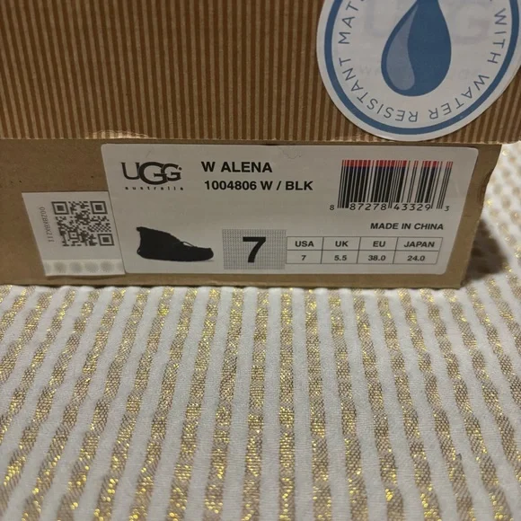 UGG Alena Slippers Black Size 7 - Picture 2 of 7